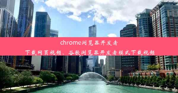 chrome浏览器开发者下载网页视频、谷歌浏览器开发者模式下载视频