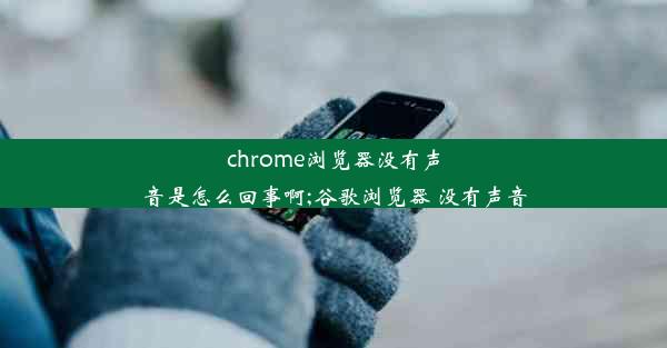 chrome浏览器没有声音是怎么回事啊;谷歌浏览器 没有声音