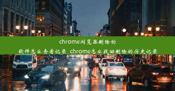 chrome浏览器删除的软件怎么查看记录_chrome怎么找回删除的历史记录