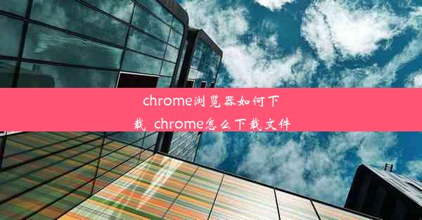 chrome浏览器如何下载_chrome怎么下载文件