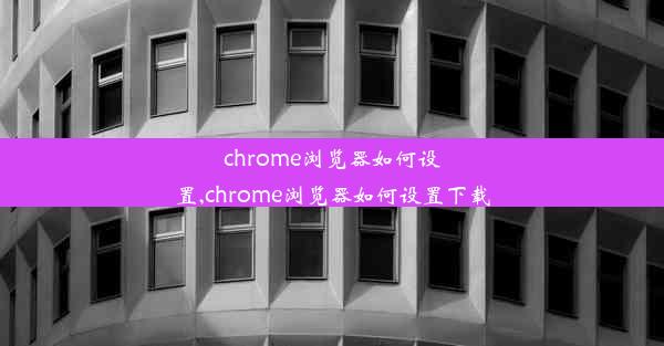 chrome浏览器如何设置,chrome浏览器如何设置下载