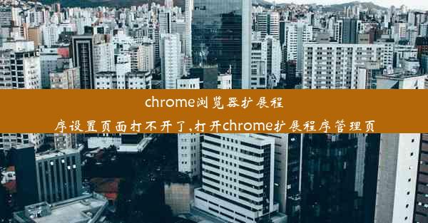 chrome浏览器扩展程序设置页面打不开了,打开chrome扩展程序管理页