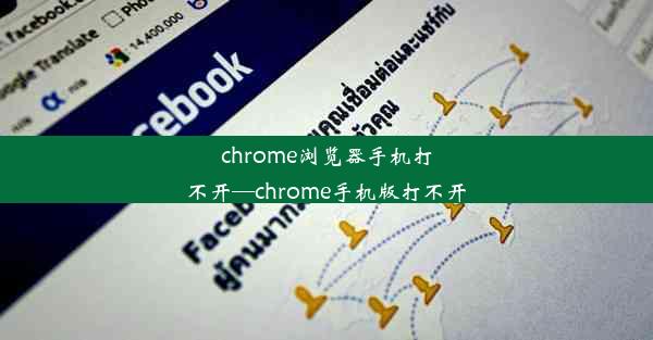 chrome浏览器手机打不开—chrome手机版打不开