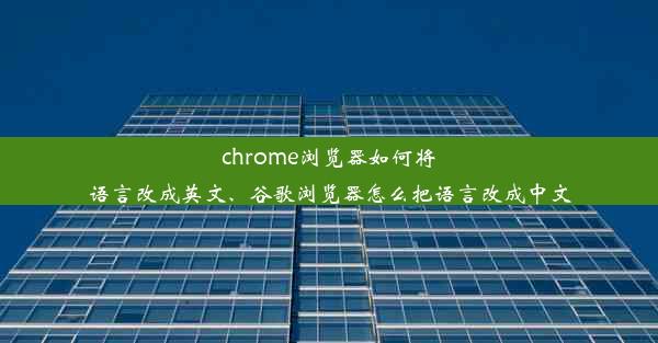 chrome浏览器如何将语言改成英文、谷歌浏览器怎么把语言改成中文