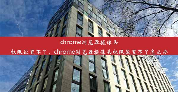 chrome浏览器摄像头权限设置不了、chrome浏览器摄像头权限设置不了怎么办