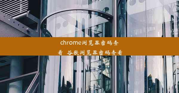 chrome浏览器密码查看_谷歌浏览器密码查看