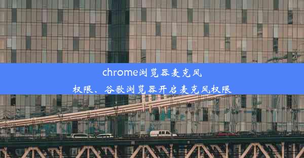 chrome浏览器麦克风权限、谷歌浏览器开启麦克风权限