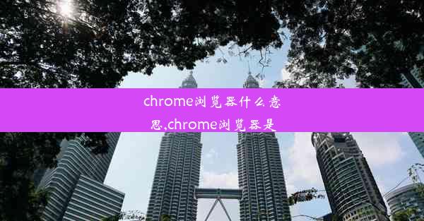 chrome浏览器什么意思,chrome浏览器是