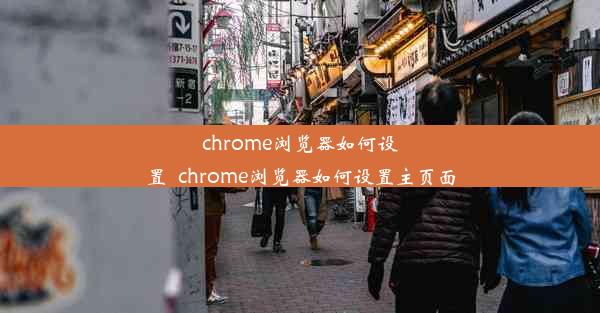 chrome浏览器如何设置_chrome浏览器如何设置主页面