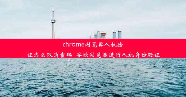 chrome浏览器人机验证怎么取消密码_谷歌浏览器进行人机身份验证