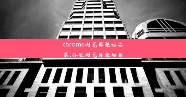 chrome浏览器驱动安装,谷歌浏览器驱动器