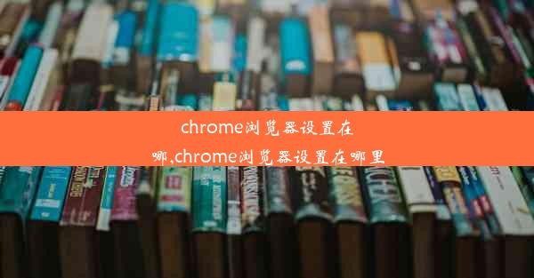 chrome浏览器设置在哪,chrome浏览器设置在哪里