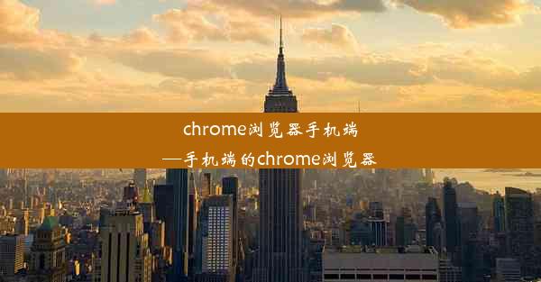 chrome浏览器手机端—手机端的chrome浏览器