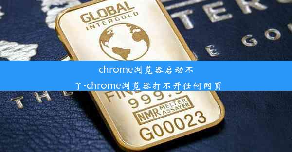 chrome浏览器启动不了-chrome浏览器打不开任何网页