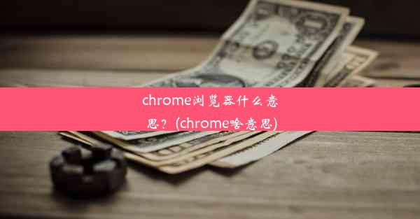 chrome浏览器什么意思？(chrome啥意思)