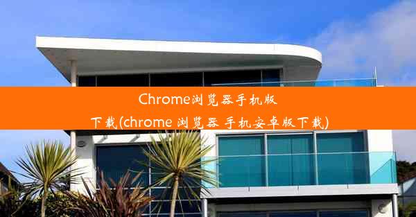 Chrome浏览器手机版下载(chrome 浏览器 手机安卓版下载)