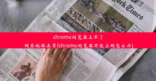 chrome浏览器上不了网其他都正常(chrome浏览器不能上网怎么办)