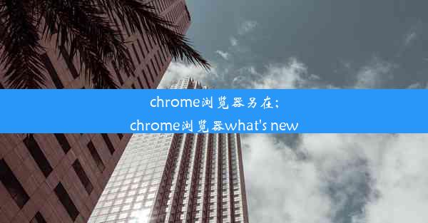 chrome浏览器另在;chrome浏览器what's new