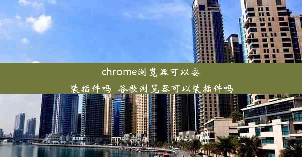 chrome浏览器可以安装插件吗_谷歌浏览器可以装插件吗