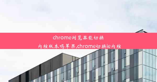 chrome浏览器能切换内核版本吗苹果,chrome切换ie内核