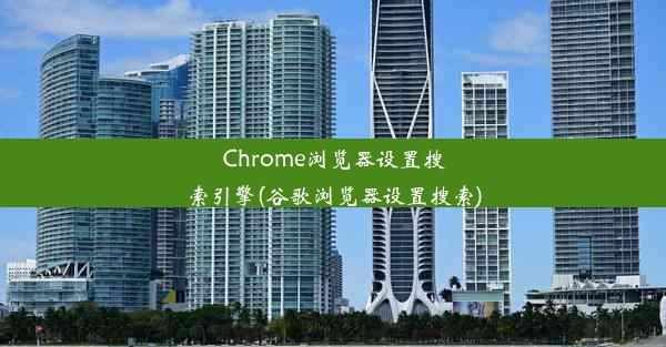 Chrome浏览器设置搜索引擎(谷歌浏览器设置搜索)