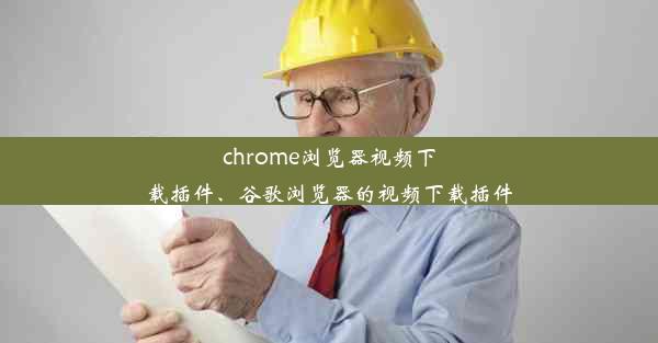 chrome浏览器视频下载插件、谷歌浏览器的视频下载插件