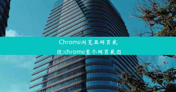 Chrome浏览器网页截图;chrome整个网页截图