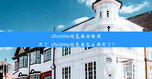 chrome浏览器为啥用不了_chrome浏览器怎么用不了？