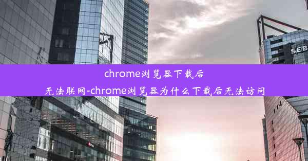 chrome浏览器下载后无法联网-chrome浏览器为什么下载后无法访问