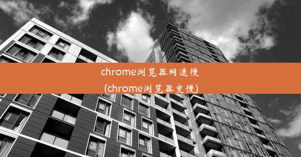 chrome浏览器网速慢(chrome浏览器变慢)