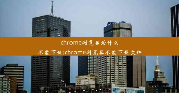 chrome浏览器为什么不能下载;chrome浏览器不能下载文件