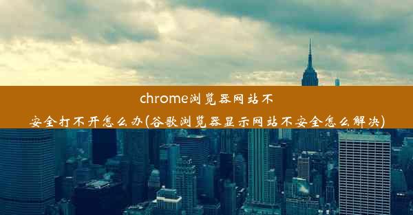 chrome浏览器网站不安全打不开怎么办(谷歌浏览器显示网站不安全怎么解决)