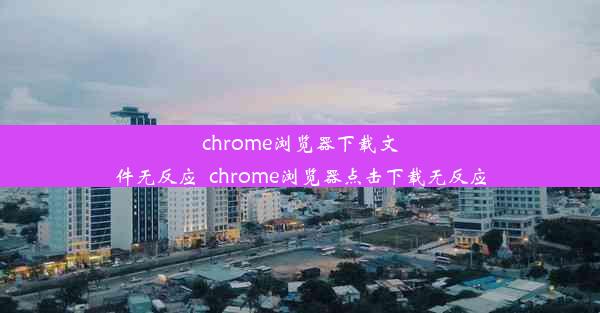 chrome浏览器下载文件无反应_chrome浏览器点击下载无反应