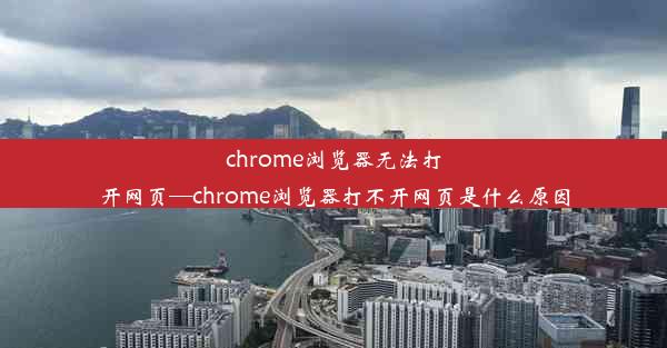 chrome浏览器无法打开网页—chrome浏览器打不开网页是什么原因