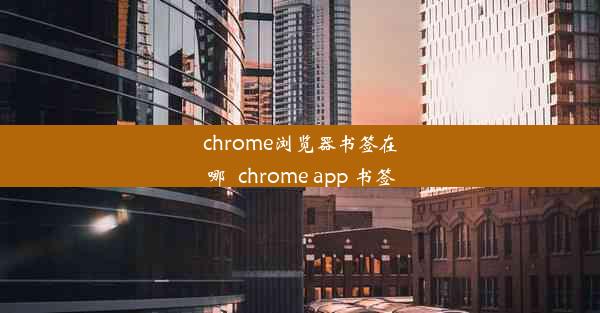 chrome浏览器书签在哪_chrome app 书签