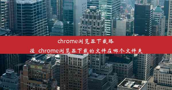 chrome浏览器下载路径_chrome浏览器下载的文件在哪个文件夹