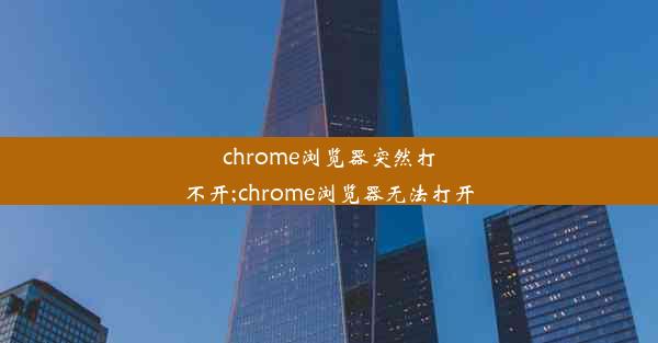 chrome浏览器突然打不开;chrome浏览器无法打开