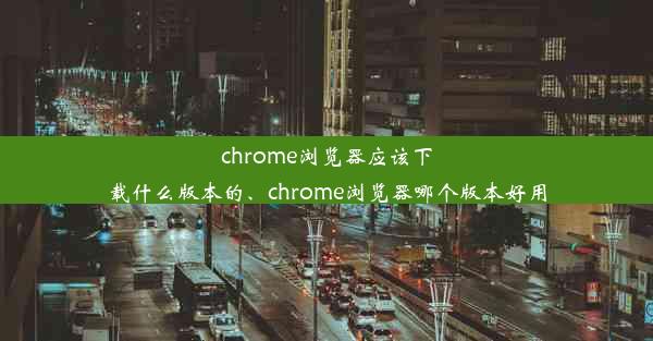 chrome浏览器应该下载什么版本的、chrome浏览器哪个版本好用