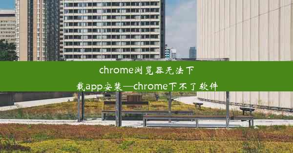 chrome浏览器无法下载app安装—chrome下不了软件