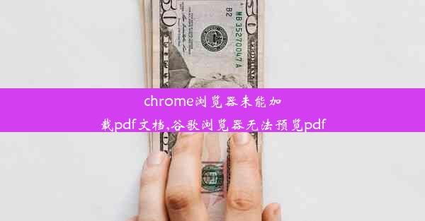 chrome浏览器未能加载pdf文档,谷歌浏览器无法预览pdf