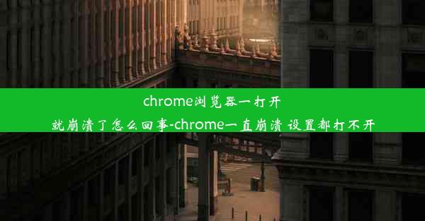 chrome浏览器一打开就崩溃了怎么回事-chrome一直崩溃 设置都打不开