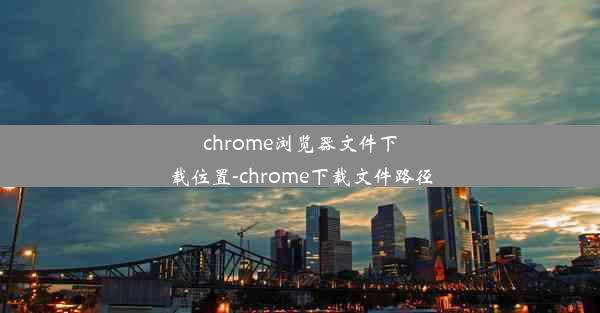 chrome浏览器文件下载位置-chrome下载文件路径