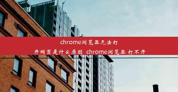 chrome浏览器无法打开网页是什么原因_chrome浏览器 打不开