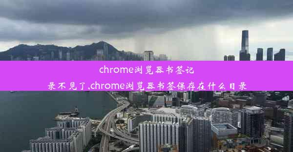 chrome浏览器书签记录不见了,chrome浏览器书签保存在什么目录