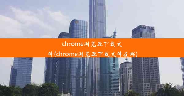 chrome浏览器下载文件(chrome浏览器下载文件在哪)