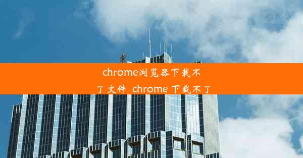 chrome浏览器下载不了文件_chrome 下载不了