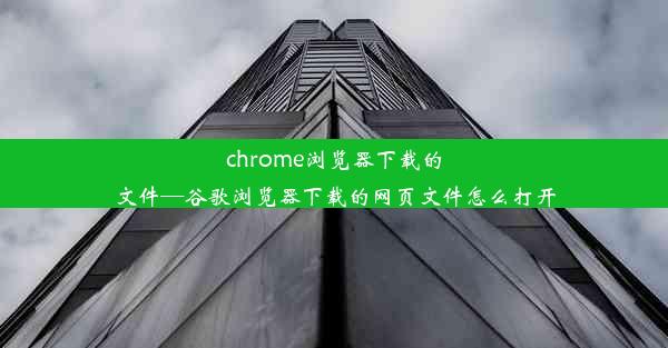 chrome浏览器下载的文件—谷歌浏览器下载的网页文件怎么打开