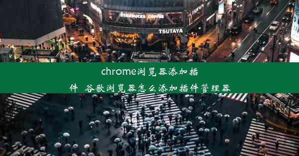 chrome浏览器添加插件_谷歌浏览器怎么添加插件管理器