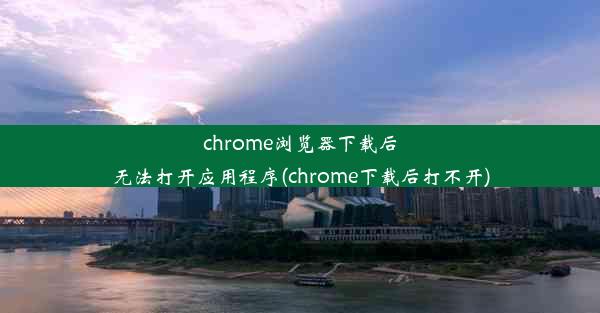 chrome浏览器下载后无法打开应用程序(chrome下载后打不开)