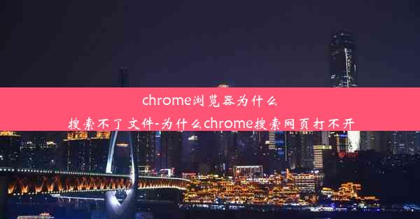 chrome浏览器为什么搜索不了文件-为什么chrome搜索网页打不开